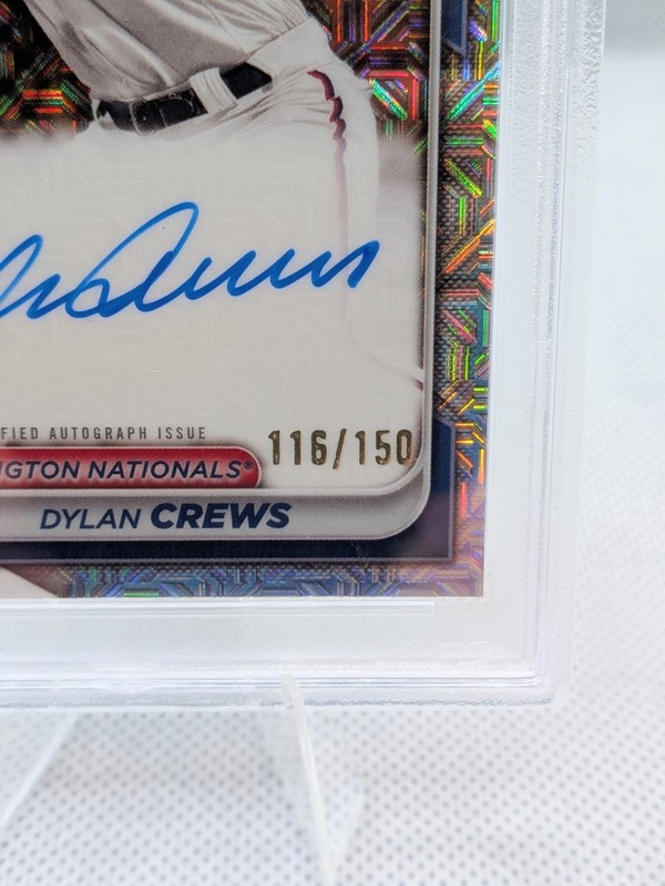 Dylan Crews 2024 Bowman Chrome HTA Choice 1st Auto Refractor /150 | PSA 9 🔴⚪🔴 view 2