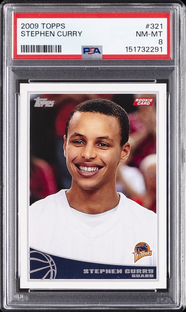 2009 TOPPS #321 STEPHEN CURRY ROOKIE RC PSA 8