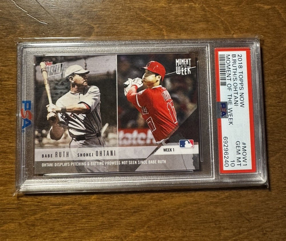  2018 Topps Now Moment Of The Week MOW1 Shohei Ohtani RC Babe Ruth 188 PSA 10