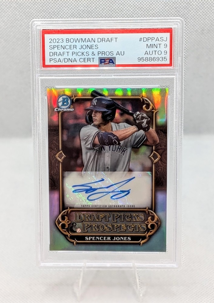 Spencer Jones 2023 Bowman Chrome Draft Picks Prospect Auto /99 | PSA 9 | Yankees