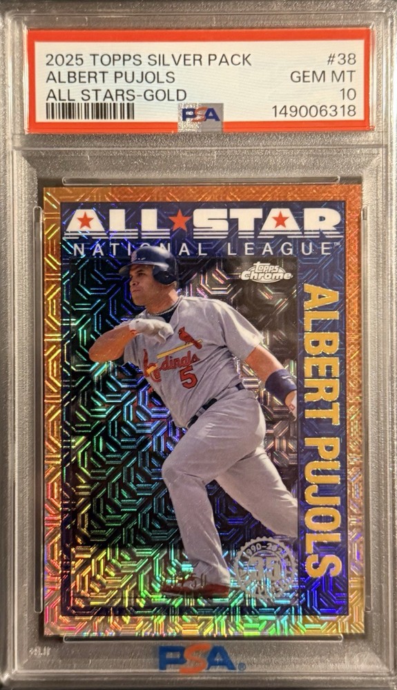2025 Topps Silver Pack Albert Pujols All Star Gold /50 PSA 10 