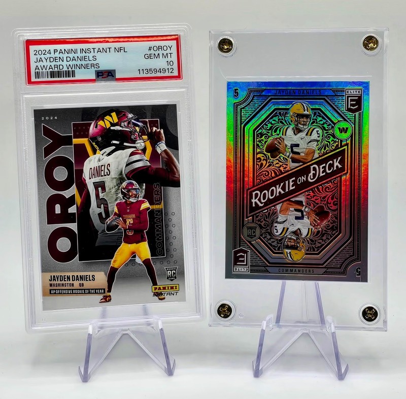 2024 Jayden Daniels Rookie of the Year OROY Panini Instant PSA 10 Lot of 2 view 2