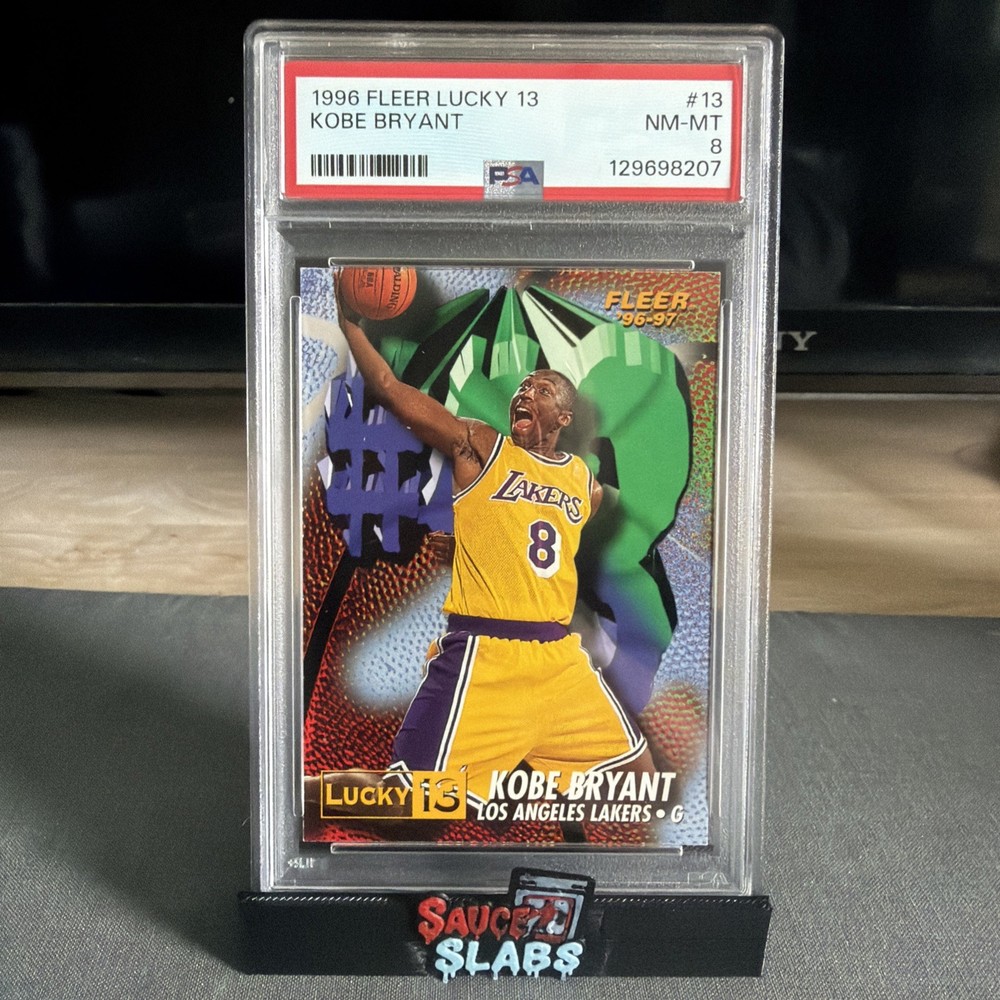 1996 Fleet Lucky 13 Kobe Bryant RC PSA 8 Lakers