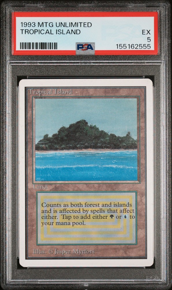 1993 MAGIC: THE GATHERING UNLIMITED EDITION TROPICAL ISLAND PSA 5