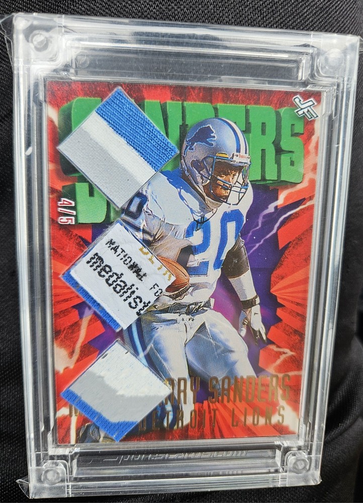 Barry Sanders 2025 Jersey Fusion SSP 1990 Game Worn Triple Tag Patch /5 Lions 🔥