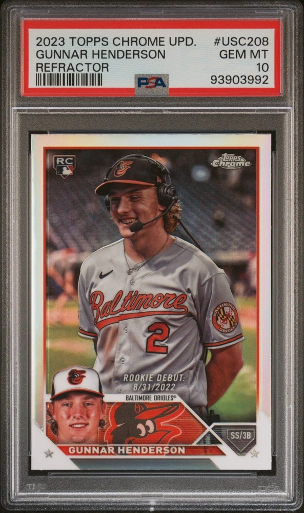 2023 Topps Chrome Upd. Rookie Ref Gunnar Henderson RC PSA 10