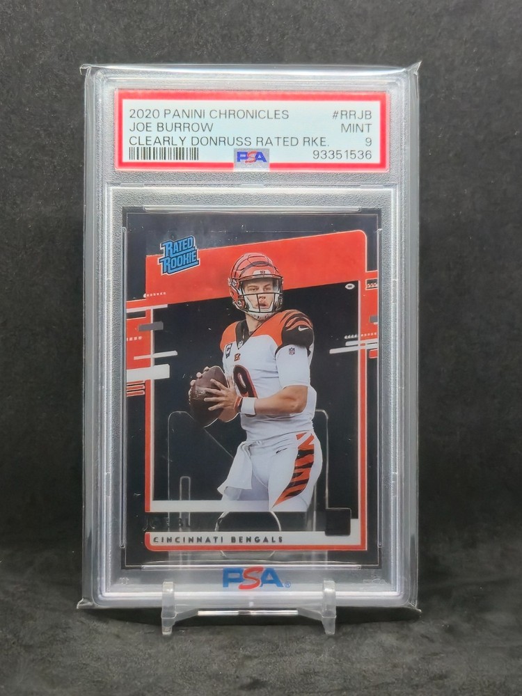 2020 Panini Chronicles - Clearly Donruss Rated Rookie Joe Burrow #RR-JB PSA 9