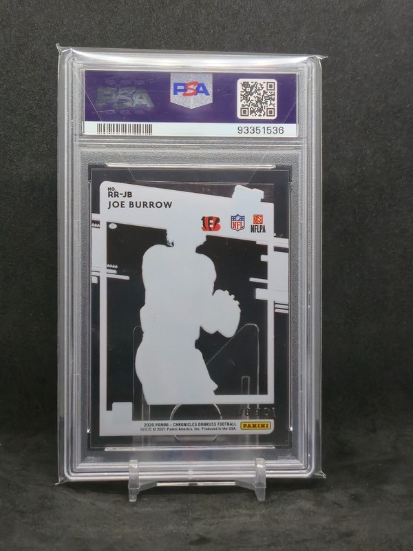 2020 Panini Chronicles - Clearly Donruss Rated Rookie Joe Burrow #RR-JB PSA 9 view 2