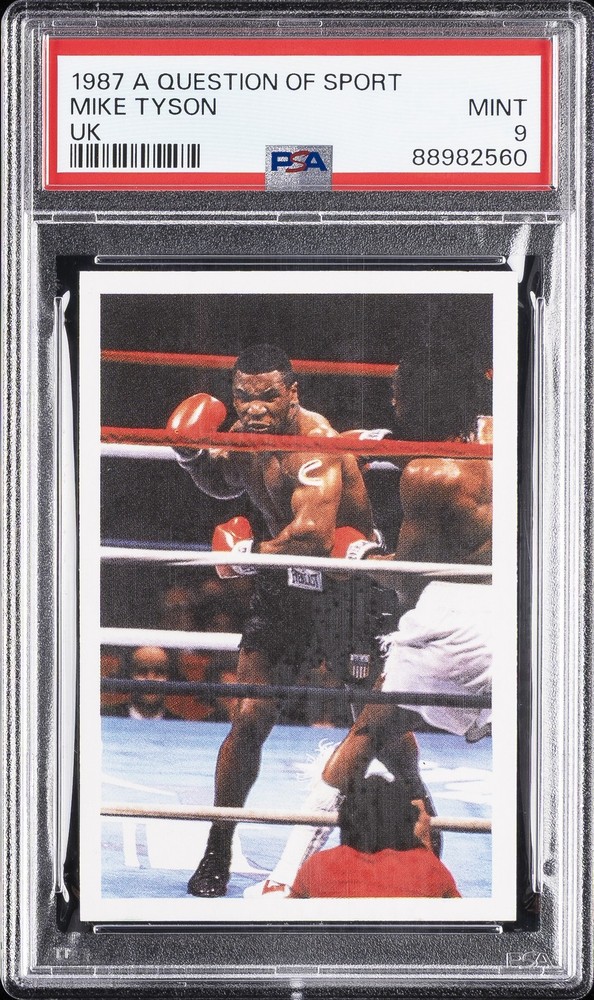 1987 A QUESTION OF SPORT UK MIKE TYSON PSA 9