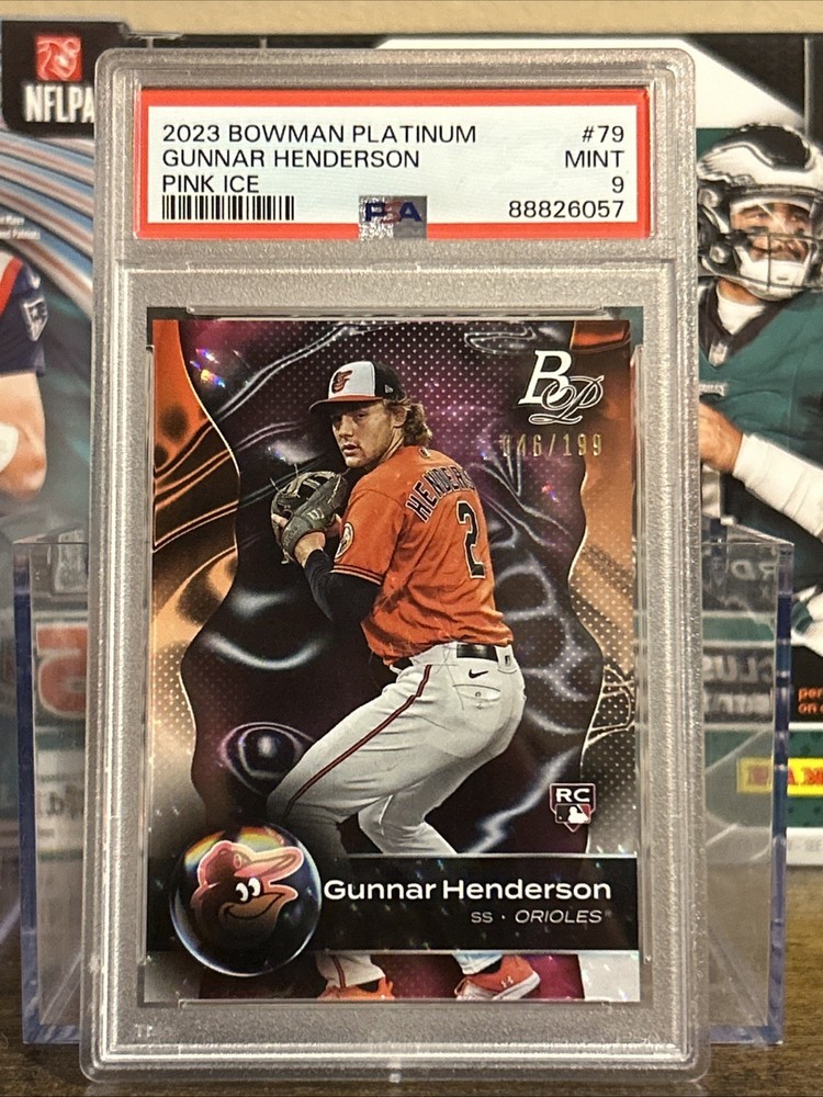 Gunnar Henderson 2023 Bowman Platinum RC Pink Ice #78 PSA 9 (small Scratch)