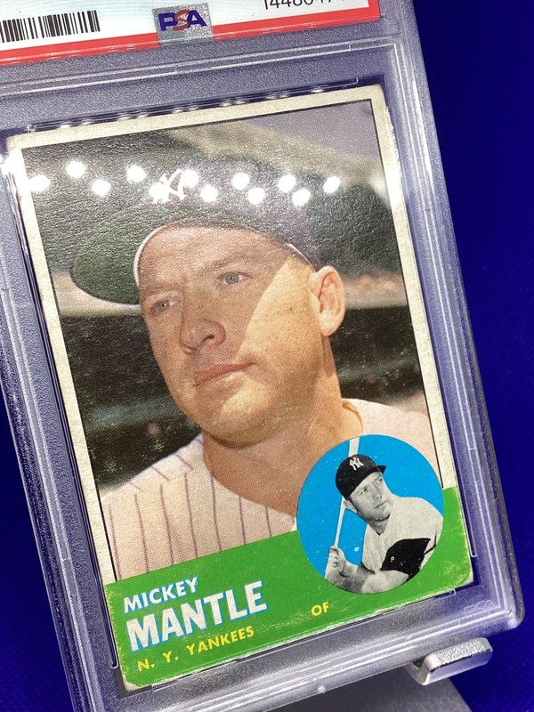 1963 Topps #200 MICKEY MANTLE PSA 2 GOOD. Great eye appeal view 2