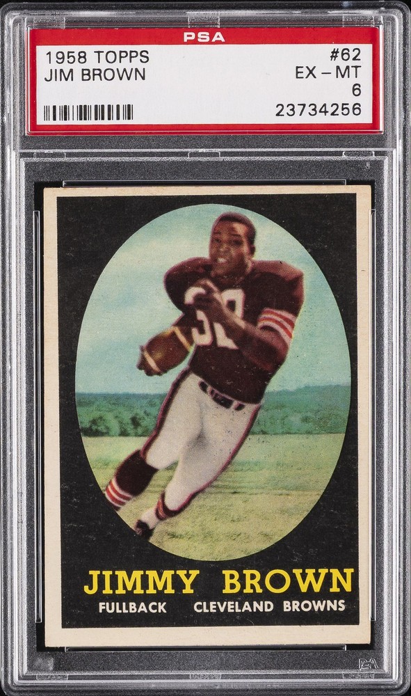 1958 TOPPS #62 JIM BROWN PSA 6