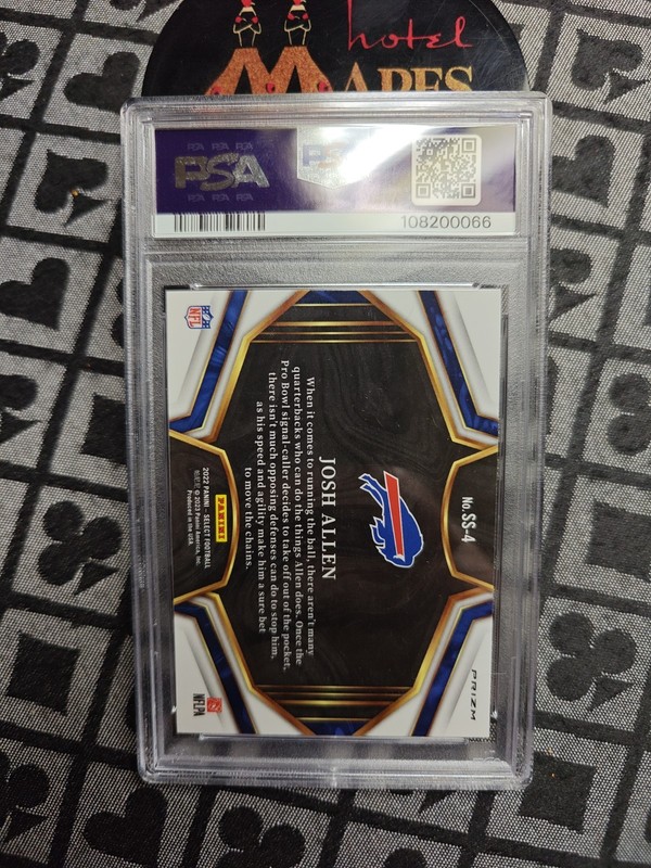 2022 Panini Select - Snapshots Josh Allen #SS-4 Silver Prizm PSA 10 view 2