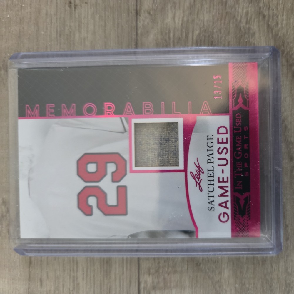 2024 Leaf In the Game used Satchel Paige GU Jersey   Cleveland Indians 13/15