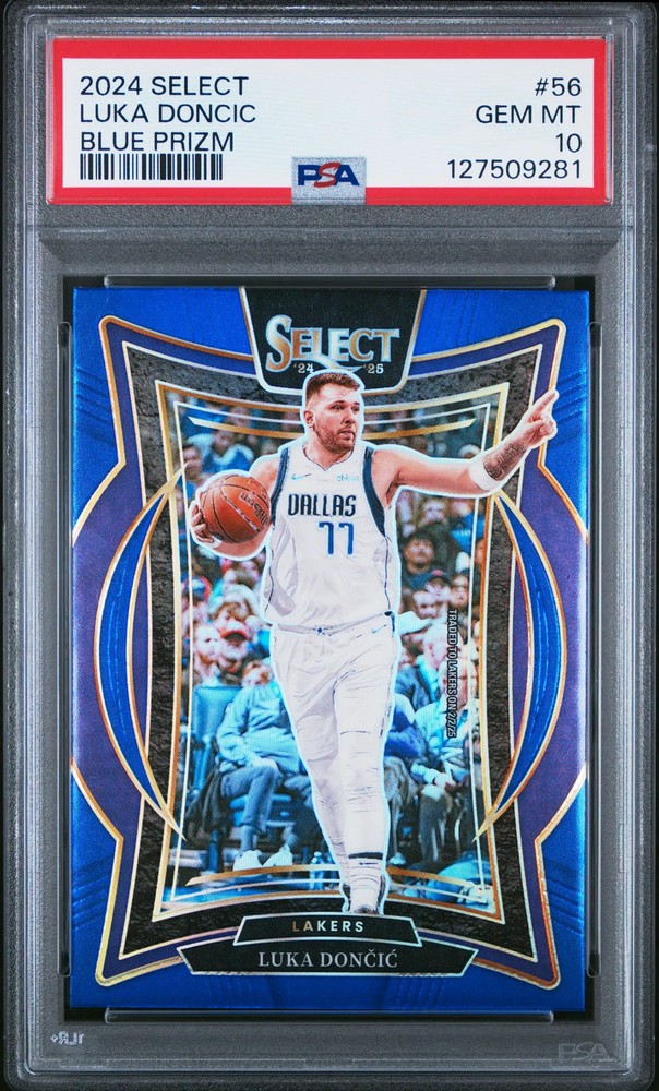 2024 Panini Select Luka Doncic #56 Blue Prizm PSA 10