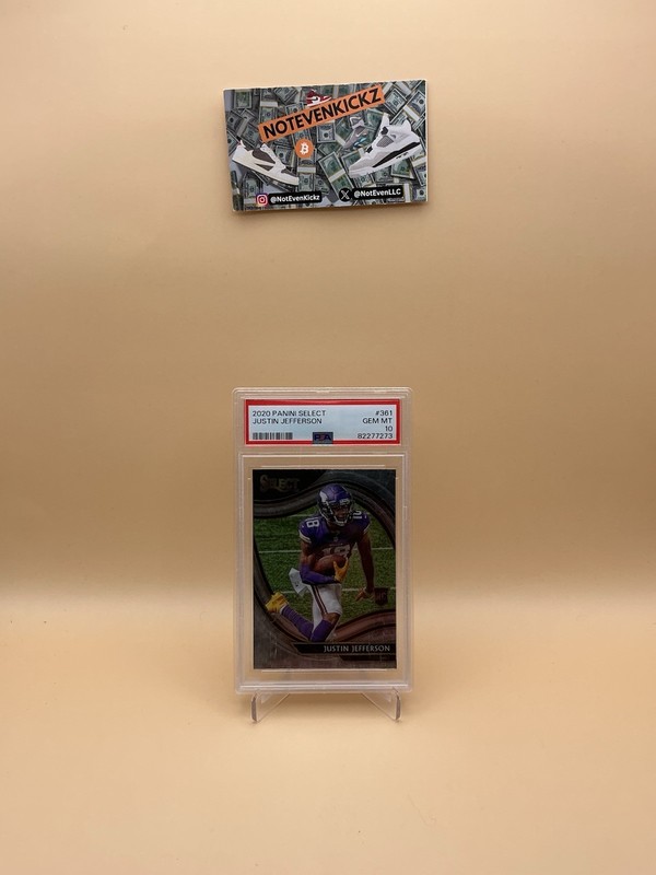 2020 Panini Select #361 Justin Jefferson Rc PSA 10 view 2
