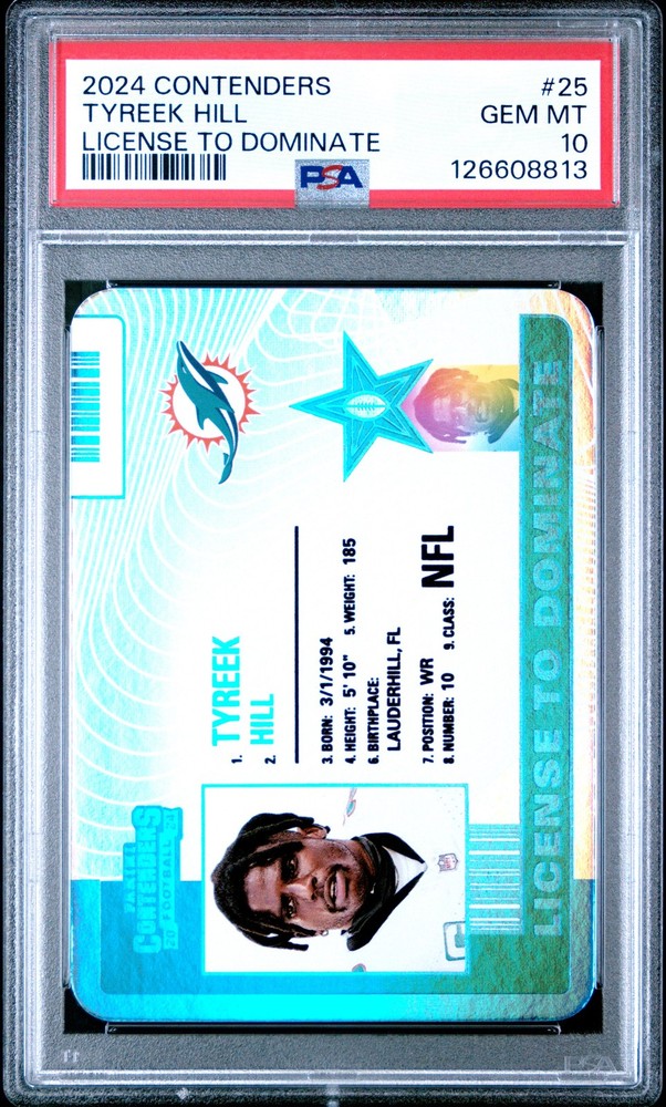 2024 CONTENDERS LICENSE TO DOMINATE #25 TYREEK HILL PSA 10