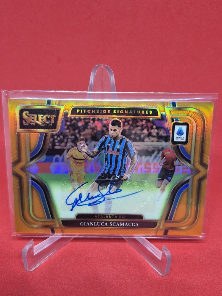 2025-26 Select Serie A Gianluca Scamacca Auto 6/20 Orange Prizm Signatures