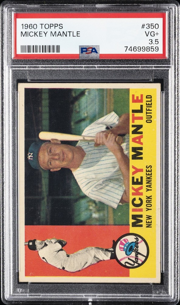 1960 TOPPS #350 MICKEY MANTLE PSA 3.5