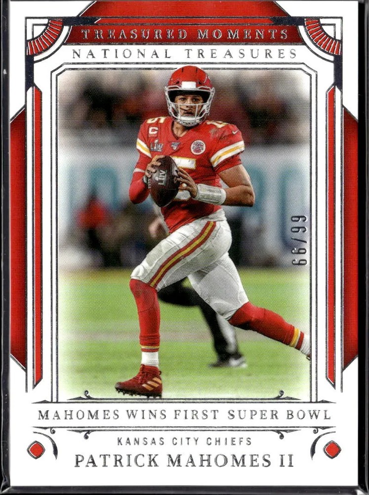 Patrick Mahomes 2025 National Treasures Treasured Moments /99 Kansas City Chiefs