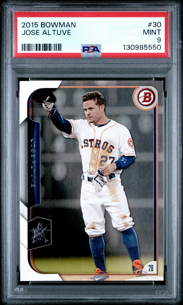 2015 BOWMAN #30 JOSE ALTUVE PSA 9