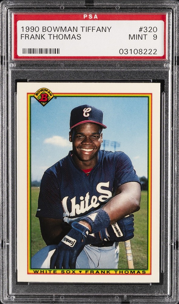 1990 BOWMAN TIFFANY #320 FRANK THOMAS PSA 9
