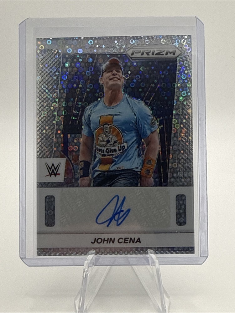 2022 Panini Prizm WWE John Cena Throwback Signatures Autograph #TS-JCN Disco 