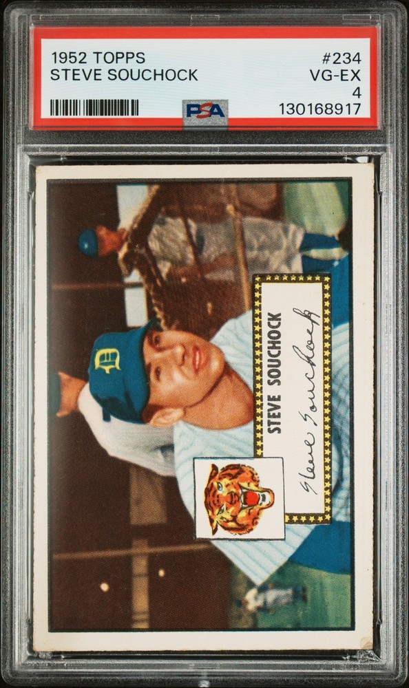 1952 TOPPS #234 STEVE SOUCHOCK PSA 4 view 1