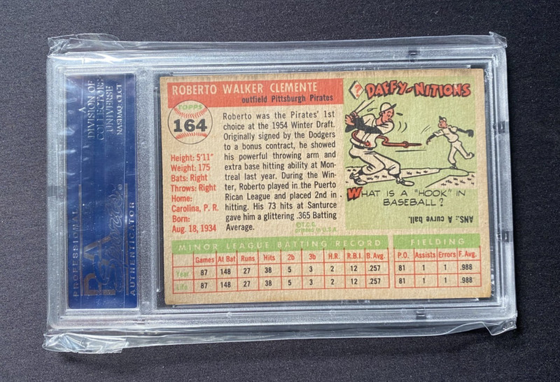 1955 Topps #164 Roberto Clemente RC Rookie PSA Authentic! Sweet Card! HTF! view 2