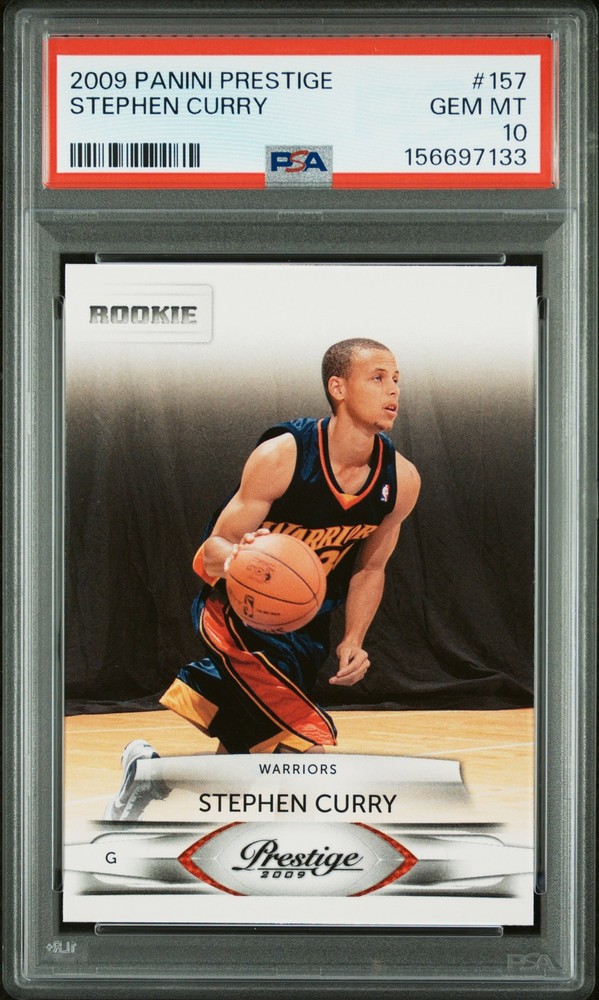 2009 PANINI PRESTIGE #157 STEPHEN CURRY ROOKIE RC PSA 10