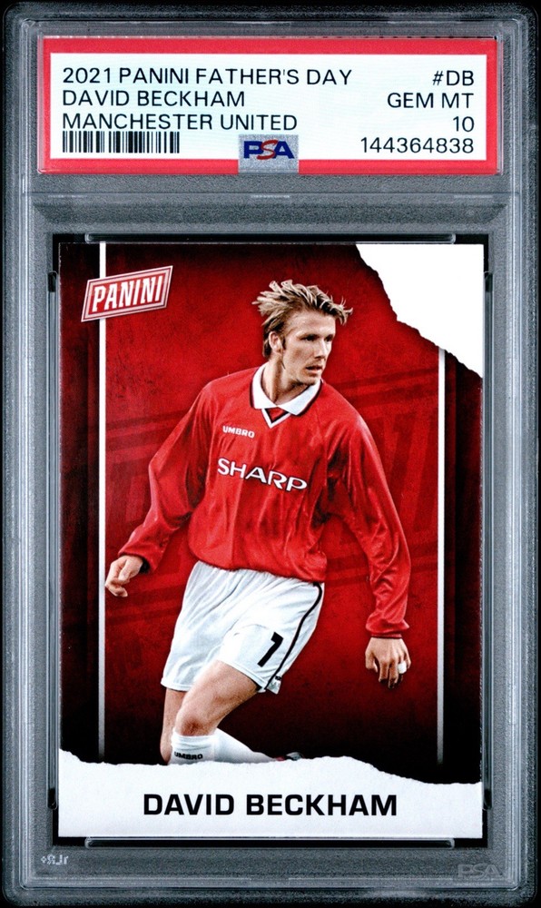 David Beckham Manchester United Panini Father’s Day Card 2021 #DB PSA 10 POP 3