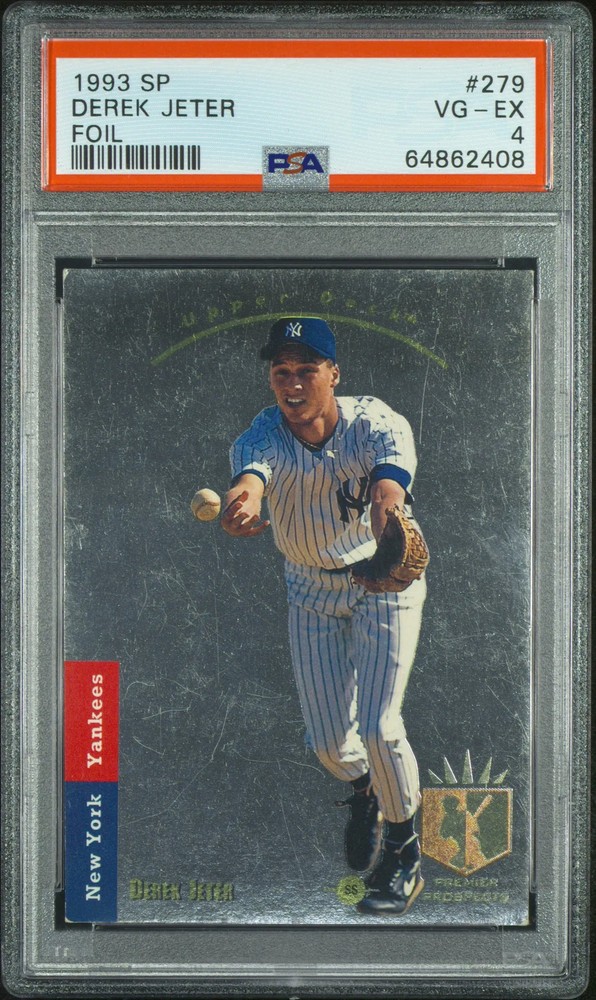 Derek Jeter 1993 SP Foil Rookie RC New York Yankees #279 PSA 4