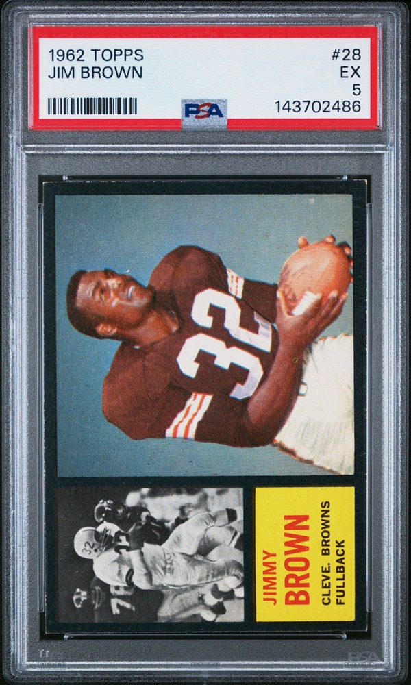 1962 TOPPS #28 JIM BROWN PSA 5