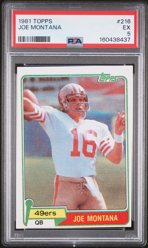 1981 TOPPS #216 JOE MONTANA PSA 5