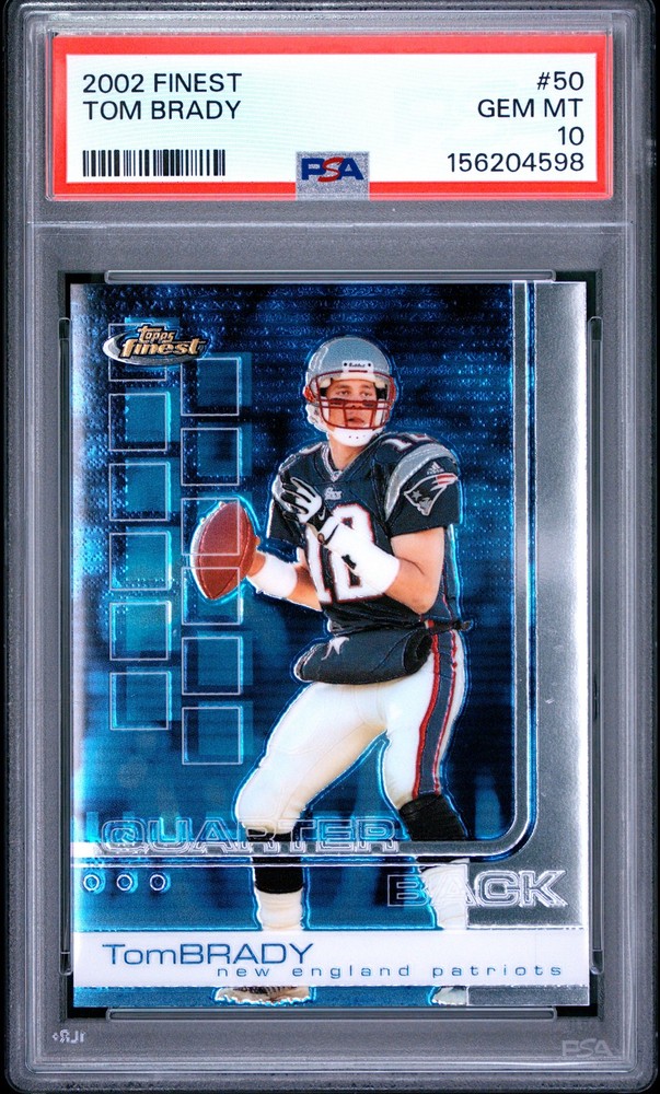 2002 TOPPS FINEST #50 TOM BRADY PSA 10