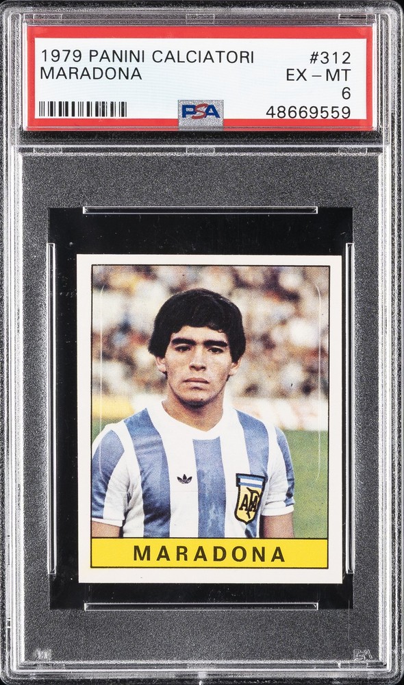 1979 PANINI CALCIATORI #312 DIEGO MARADONA PSA 6