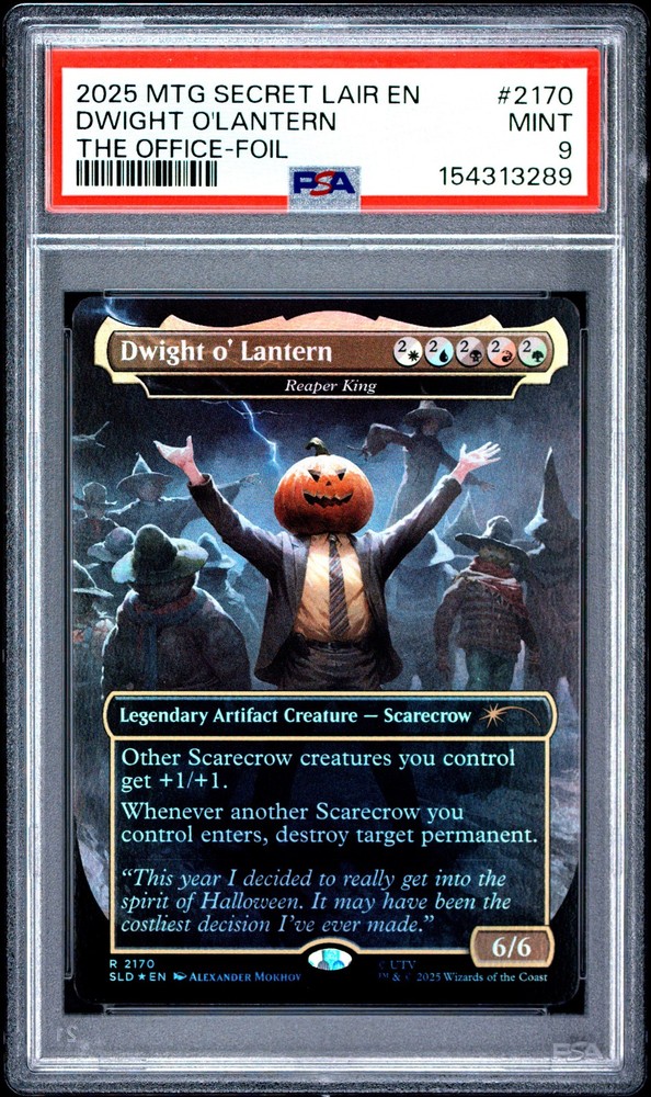 2025 MAGIC: THE GATHERING SECRET LAIR DROP #2170 DWIGHT O'LANTERN PSA 9