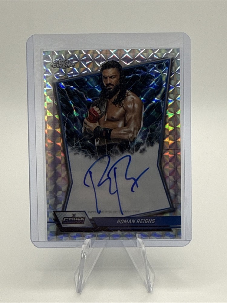Roman Reigns 2026 Topps Chrome WWE Geometric Refractor AUTO Smack Down #BBA-ROM