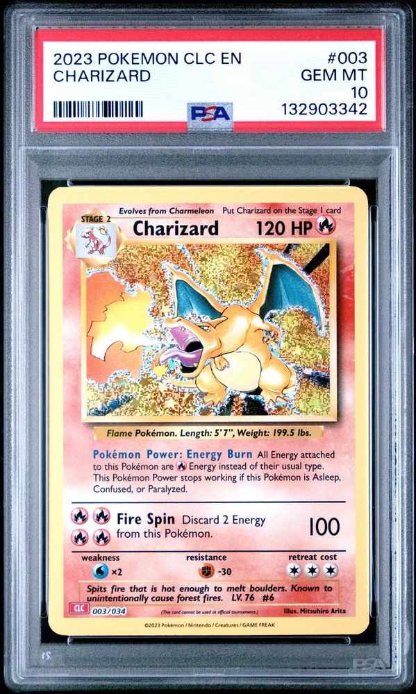 2023 POKEMON CLC-CLASSIC CHARIZARD & HO-OH EX DECK #003 CHARIZARD PSA 10