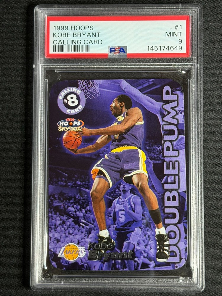1999 NBA Hoops Calling Card Kobe Bryant #1 PSA 9 MINT Lakers NEW LABEL INSERT SP