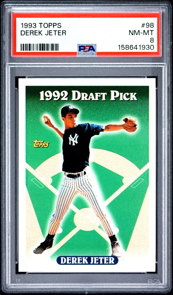 1993 TOPPS #98 DEREK JETER ROOKIE RC PSA 8