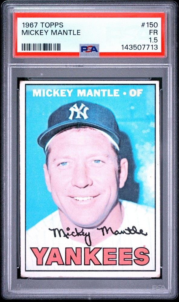 1967 TOPPS #150 MICKEY MANTLE PSA 1.5