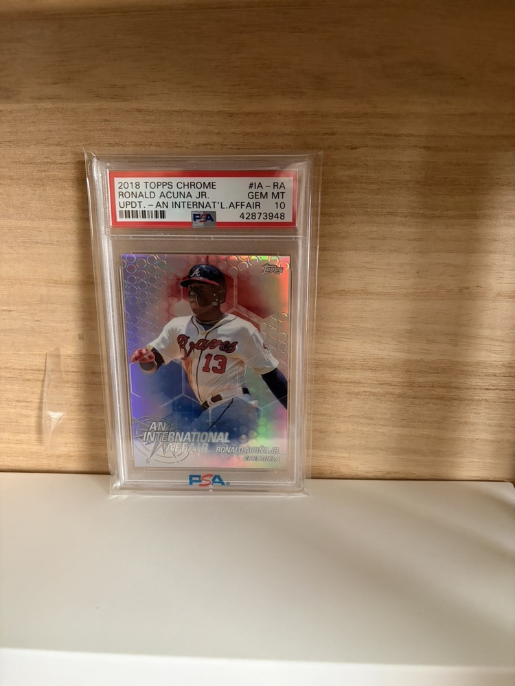 2018 Topps Chrome Update International Affair Ronald Acuna Jr. RC PSA 10
