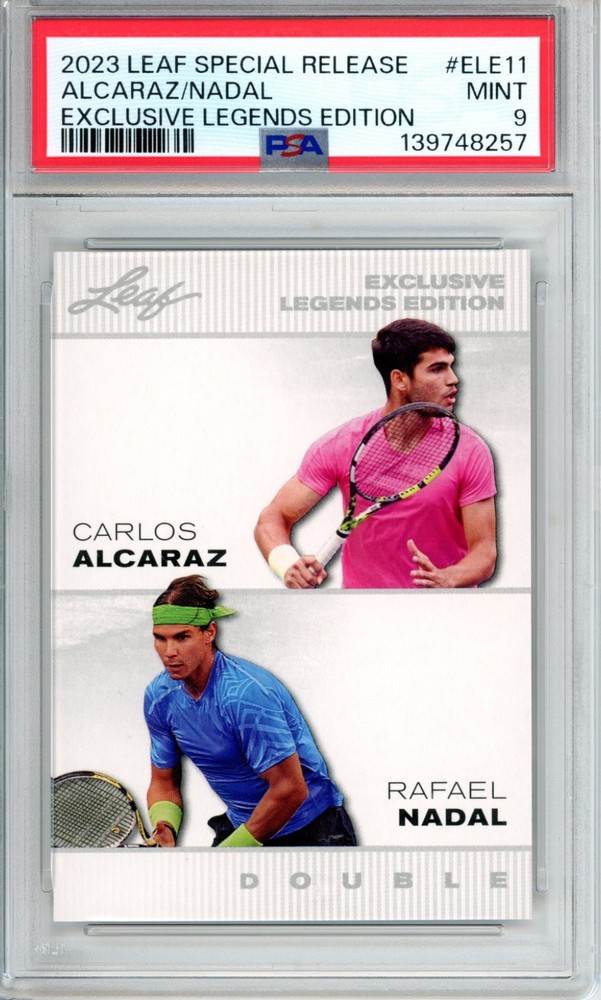 2023 Leaf Special Carlos Alcaraz Rafael Nadal Exclusive Legends PSA 9 Tennis