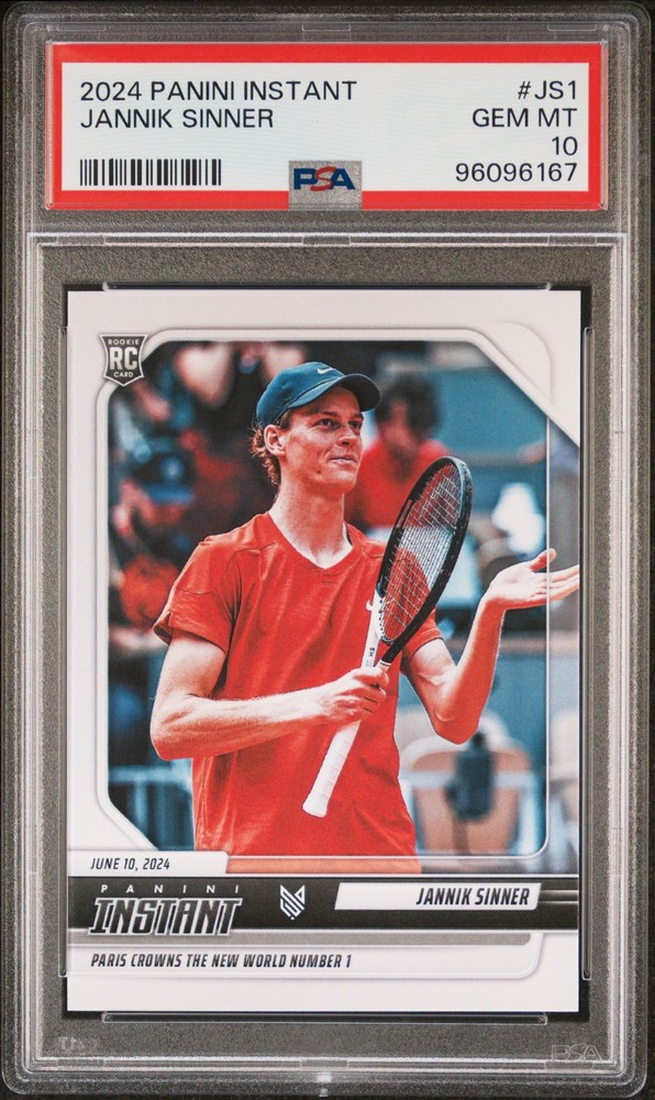 2024 PANINI INSTANT JANNIK SINNER #JS1 JANNIK SINNER PSA 10