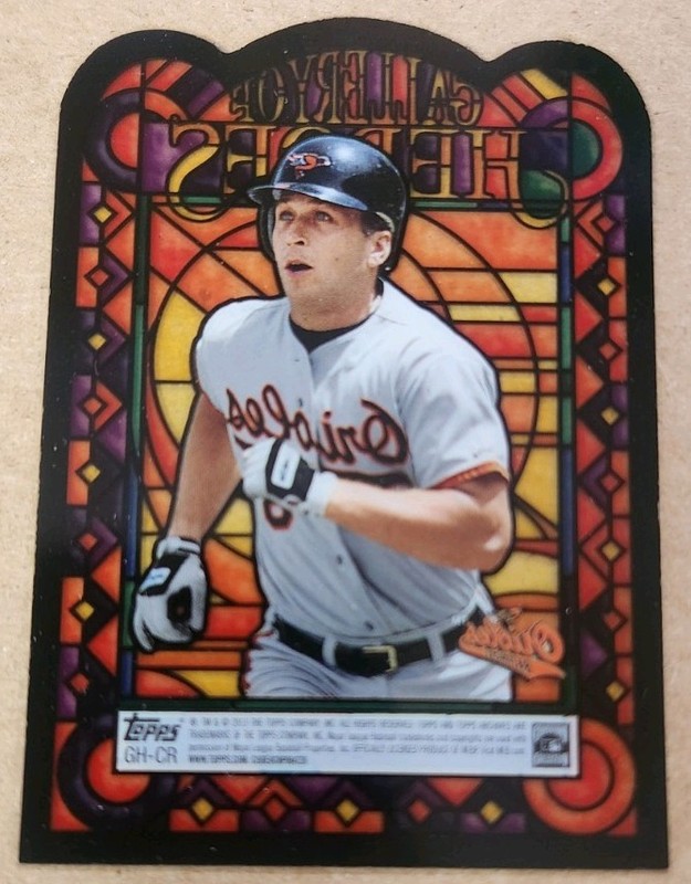 2013 Topps Archives CAL RIPKEN JR #GH-CR Gallery of Heroes STAINED GLASS Insert view 2