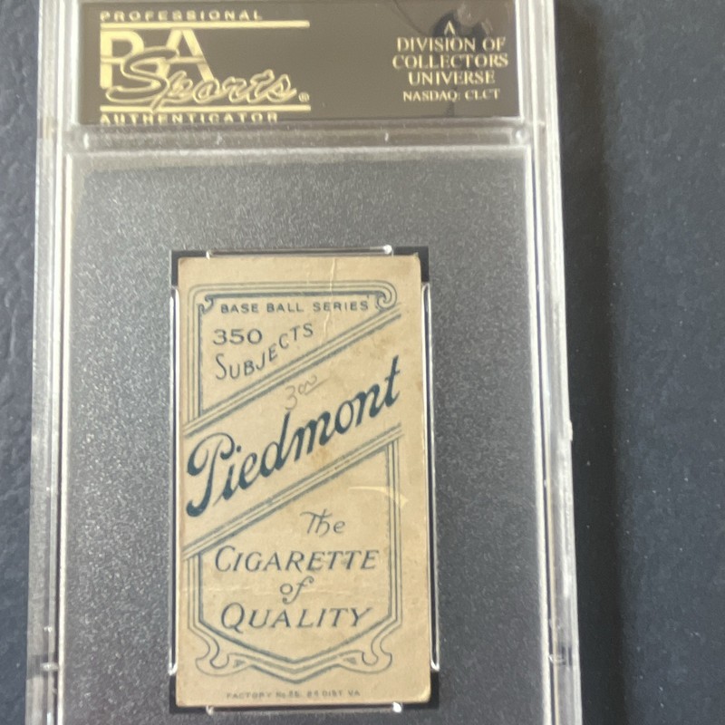1909-11 T206 Piedmont Jack White Buffalo Tobacco Baseball Card PSA 2 (MK) view 2