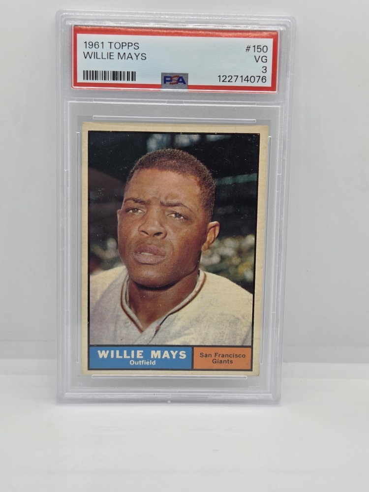1961 Topps Willie Mays #150 HOF San Francisco Giants PSA 3 New Label Centered