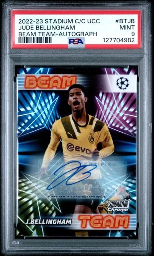 2022-23 Stadium Club Jude Bellingham Beam Team Auto /50 PSA 9 Mint SSP Rare