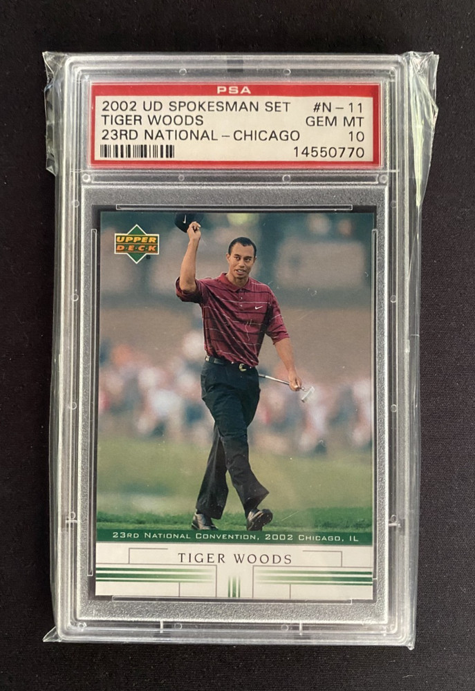 2002 Upper Deck Tiger Woods PSA 10! 23rd National! Gem Mint! Sweet Card!!